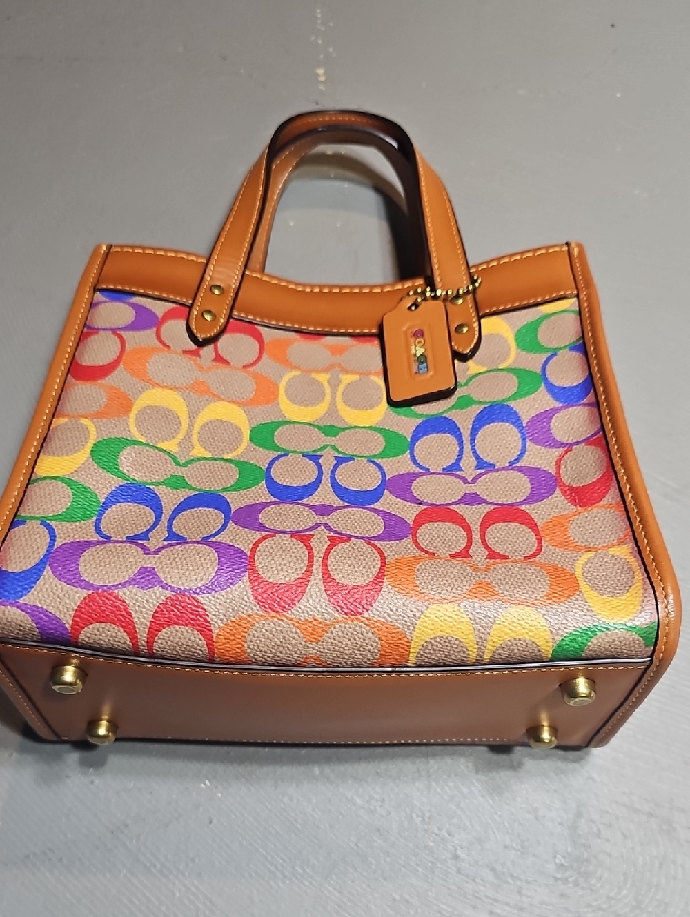 Coach C5142 Field Tote 22 Rainbow Signature Canvas Pride Coll. Limited Edition - Picture 7 of 15